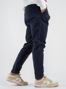 IMPERIAL Pantalone chinos con pinces ed elastico a lato PE3PGAC Navy (6)