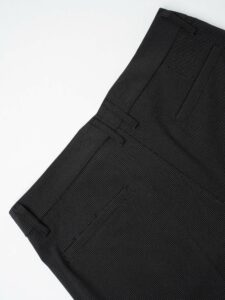 IMPERIAL Pantalone da abito baggy gessato PD3MIDP NeroCammello (8)