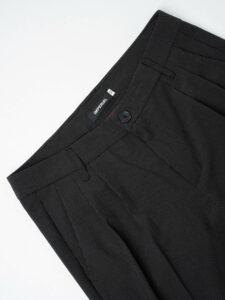 IMPERIAL Pantalone da abito baggy gessato PD3MIDP NeroCammello (9)