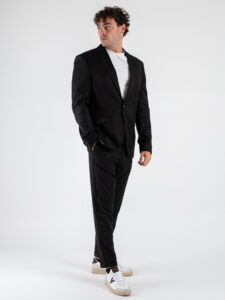 IMPERIAL Pantalone da abito chinos PWB0IBV Nero (2)