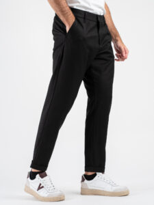 IMPERIAL Pantalone da abito chinos PWB0IBV Nero (4)