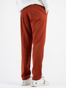 IMPERIAL Pantalone da abito con elastico a lato P5441P4876 Brick (2)