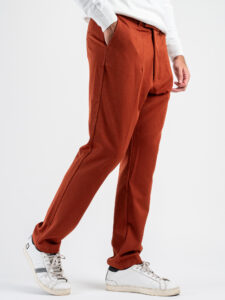 IMPERIAL Pantalone da abito con elastico a lato P5441P4876 Brick (5)