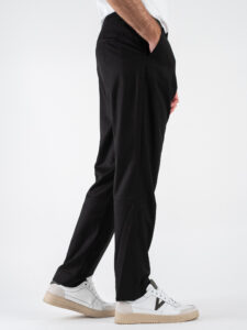 IMPERIAL Pantalone da abito con gamba lunga, morbida ed elastico in vita P5441P4929 Nero (4)