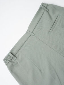 IMPERIAL Pantalone da abito con gamba lunga, morbida ed elastico in vita P5441P4929 Salvia (1)