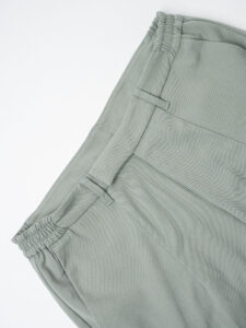IMPERIAL Pantalone da abito con gamba lunga, morbida ed elastico in vita P5441P4929 Salvia (2)