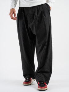 IMPERIAL Pantalone da abito over con gamba e fondo molto ampi PE5NIDP NeroCammello (5)