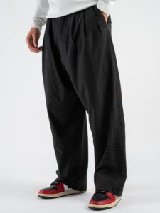 IMPERIAL Pantalone da abito over con gamba e fondo molto ampi PE5NIDP NeroCammello (6)