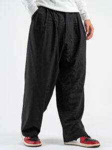 IMPERIAL Pantalone da abito over con gamba e fondo molto ampi PE5NIDP NeroCammello (7)