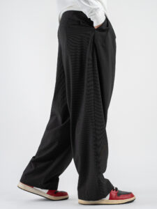 IMPERIAL Pantalone da abito over con gamba e fondo molto ampi PE5NIDP NeroCammello (8)