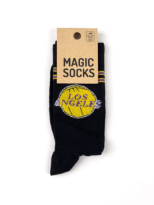MAGIC SOCKS Calze in spugna unisex tg. unica stampa LOS ANGELES 24 Nera
