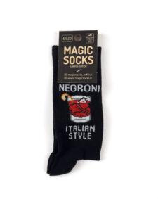 MAGIC SOCKS Calze in spugna unisex tg. unica stampa NEGRONI Nera