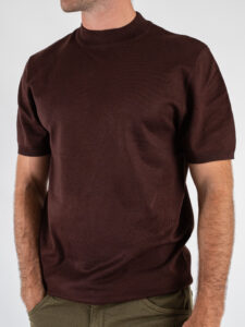 Maglia a lupetto mezza manica 86037 Coffee (1)