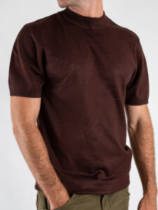 Maglia a lupetto mezza manica 86037 Coffee (2)