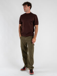 Maglia a lupetto mezza manica 86037 Coffee (4)