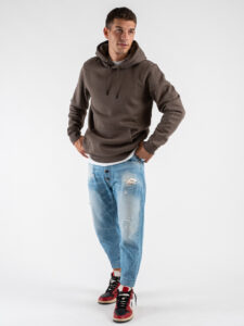 ONLY&SONS Felpa con cappuccio felpata CERES 22018685 Major Brown (4)
