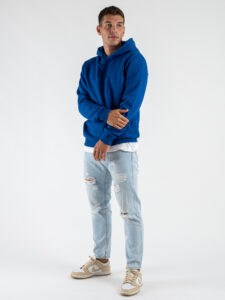 ONLY&SONS Felpa con cappuccio felpata CERES 22018685 True Blue (1)