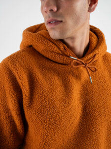 ONLY&SONS Felpa orsacchiotto con tascone e cappuccio REG TEDDY 22030287 Leather Brown (1)