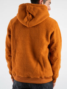 ONLY&SONS Felpa orsacchiotto con tascone e cappuccio REG TEDDY 22030287 Leather Brown (2)