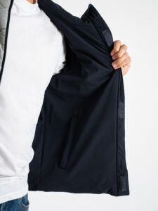 OVER-D Giubbino corto invernale reversibile con zip e cappuccio OE1F2W4J03 BluGhiaccio (1)