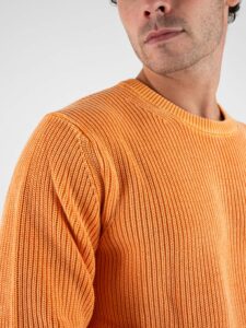 OVER-D Maglione girocollo a costine OE1F2WAM32 Arancio (5)