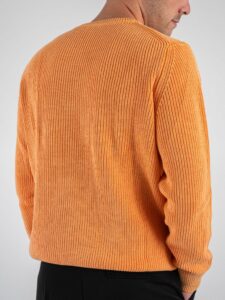 OVER-D Maglione girocollo a costine OE1F2WAM32 Arancio (7)