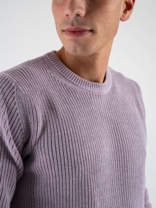 OVER-D Maglione girocollo a costine OE1F2WAM32 Pervinca (4)