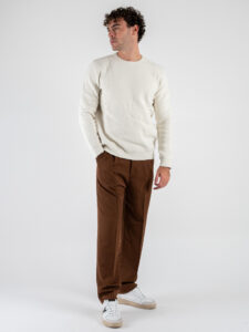 OVER-D Maglione girocollo bouclè OE1F2W4M77 Panna (2)