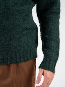 OVER-D Maglione girocollo in misto lana vestibilità morbida OE1F2W4M16 Verde (1)