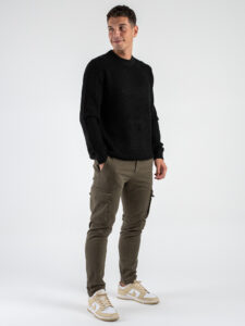 OVER-D Pantalone con tasche laterali OE1F2W4P05 Verde Militare (2)