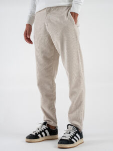 OVER-D Pantalone in velluto con gamba morbida OE1F2W4P47 Avorio (4)
