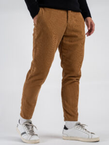 OVER-D Pantalone in velluto con gamba morbida OE1F2W4P47 Cammello (3)