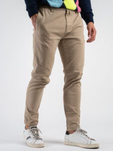 OVER-D Pantamolla in cotone con coulisse in vita OE1F2W4P06 Beige (5)