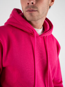 SUPERCULTURE Felpa con cappuccio felpata t.unita con logo sul polso JOY-Z Fucsia (1)