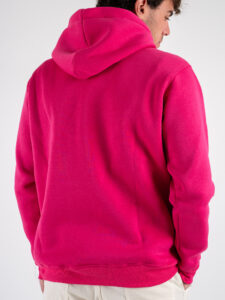 SUPERCULTURE Felpa con cappuccio felpata t.unita con logo sul polso JOY-Z Fucsia (2)