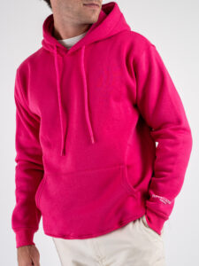 SUPERCULTURE Felpa con cappuccio felpata t.unita con logo sul polso JOY-Z Fucsia (4)