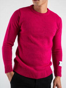 SUPERCULTURE Maglione girocollo basico misto lana TOM Fucsia (1)