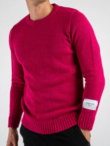 SUPERCULTURE Maglione girocollo basico misto lana TOM Fucsia (2)