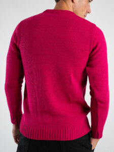SUPERCULTURE Maglione girocollo basico misto lana TOM Fucsia (5)