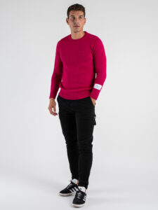 SUPERCULTURE Maglione girocollo basico misto lana TOM Fucsia (6)