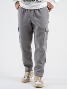 SUPERCULTURE Pantalone tuta con tasconi laterali e fondo liscio SCOTT-Z Ferro (3)