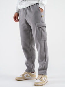 SUPERCULTURE Pantalone tuta con tasconi laterali e fondo liscio SCOTT-Z Ferro (4)