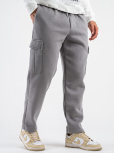 SUPERCULTURE Pantalone tuta con tasconi laterali e fondo liscio SCOTT-Z Ferro (5)