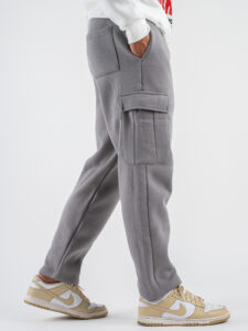 SUPERCULTURE Pantalone tuta con tasconi laterali e fondo liscio SCOTT-Z Ferro (6)