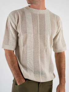 T-shirt traforata 421 Beige (3)