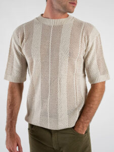 T-shirt traforata 421 Beige (5)