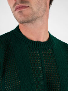 T-shirt traforata 421 Verde Bottiglia (4)