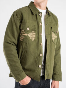 TOOCO Field Jacket con imbottitura rimovibile, patch sulla tasche e schiena MAYA Verde Militare (2)