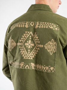 TOOCO Field Jacket con imbottitura rimovibile, patch sulla tasche e schiena MAYA Verde Militare (6)