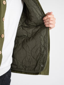 TOOCO Field Jacket con imbottitura rimovibile, patch sulla tasche e schiena MAYA Verde Militare (7)